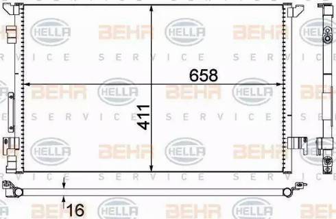 HELLA 8FC 351 300-304 - Condenser, air conditioning autospares.lv