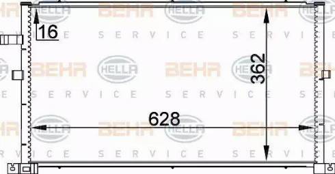 HELLA 8FC 351 300-324 - Condenser, air conditioning autospares.lv