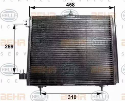 HELLA 8FC 351 300-371 - Condenser, air conditioning autospares.lv