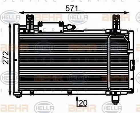 HELLA 8FC 351 301-001 - Condenser, air conditioning autospares.lv