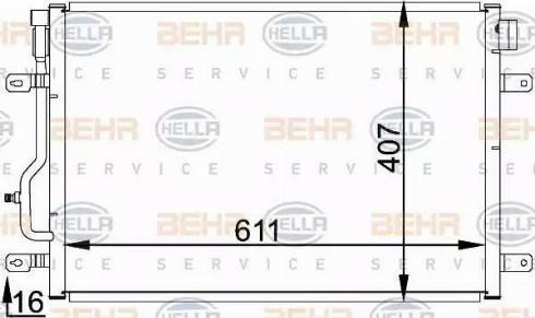 HELLA 8FC 351 301-071 - Condenser, air conditioning autospares.lv