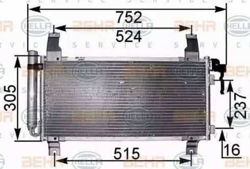 HELLA 8FC 351 301-181 - Condenser, air conditioning autospares.lv