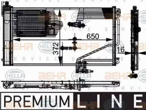 HELLA 8FC 351 301-341 - Condenser, air conditioning autospares.lv