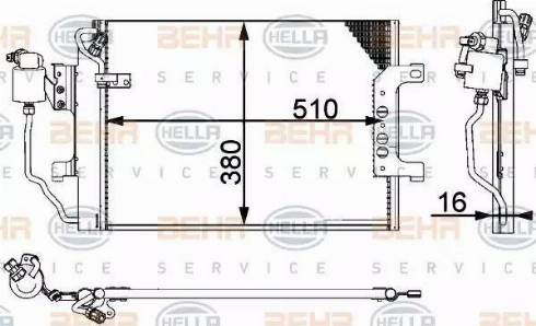 HELLA 8FC 351 301-364 - Condenser, air conditioning autospares.lv