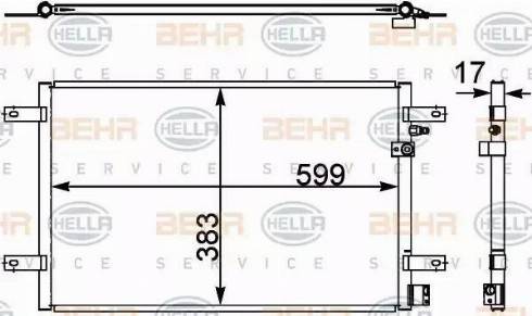 HELLA 8FC 351 302-451 - Condenser, air conditioning autospares.lv