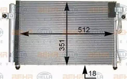 HELLA 8FC 351 302-301 - Condenser, air conditioning autospares.lv