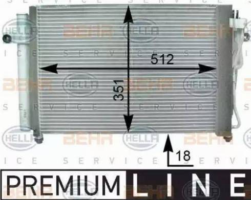 HELLA 8FC 351 302-281 - Condenser, air conditioning autospares.lv