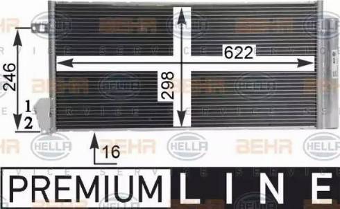 HELLA 8FC 351 310-591 - Condenser, air conditioning autospares.lv