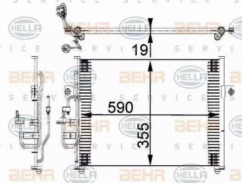 HELLA 8FC 351 318-021 - Condenser, air conditioning autospares.lv