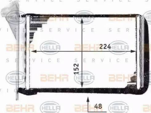 HELLA 8FH 351 311-441 - Heat Exchanger, interior heating autospares.lv