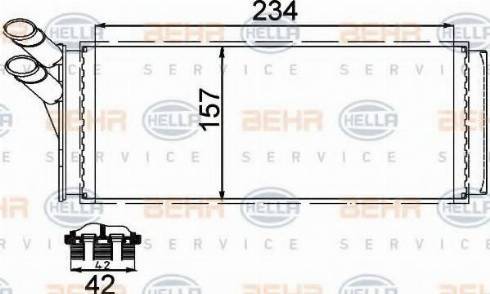 HELLA 8FH 351 311-424 - Heat Exchanger, interior heating autospares.lv