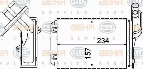 HELLA 8FH 351 311-631 - Heat Exchanger, interior heating autospares.lv