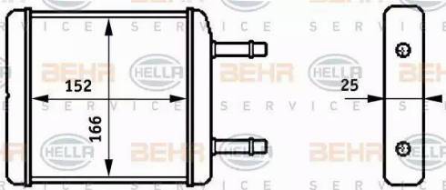 HELLA 8FH 351 313-181 - Heat Exchanger, interior heating autospares.lv