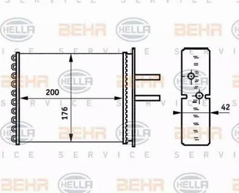 HELLA 8FH 351 313-381 - Heat Exchanger, interior heating autospares.lv