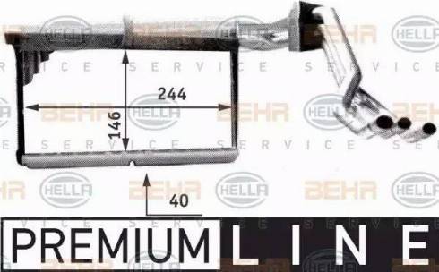 HELLA 8FH 351 312-771 - Heat Exchanger, interior heating autospares.lv