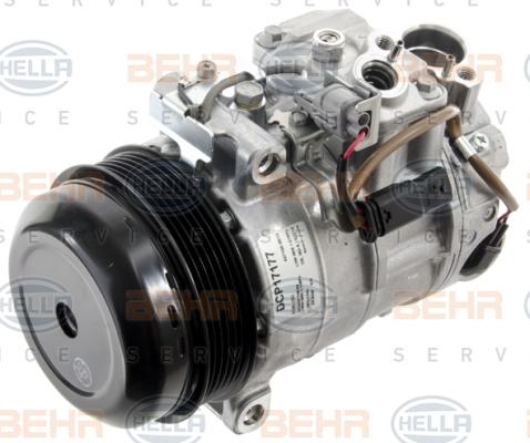 HELLA 8FK 351 008-311 - Compressor, air conditioning autospares.lv