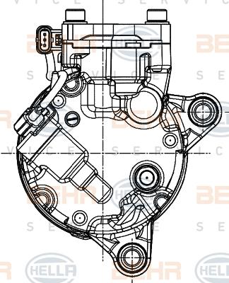 HELLA 8FK 351 007-241 - Compressor, air conditioning autospares.lv