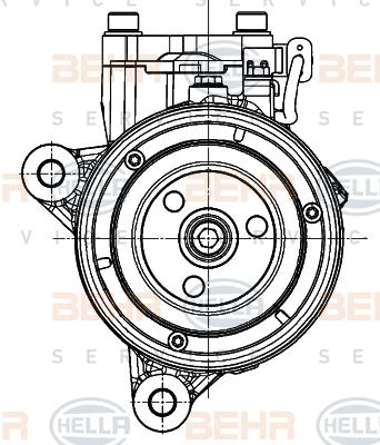 HELLA 8FK 351 007-241 - Compressor, air conditioning autospares.lv