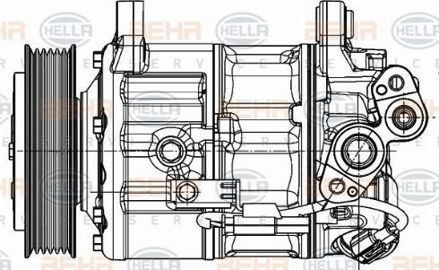 HELLA 8FK 351 007-241 - Compressor, air conditioning autospares.lv