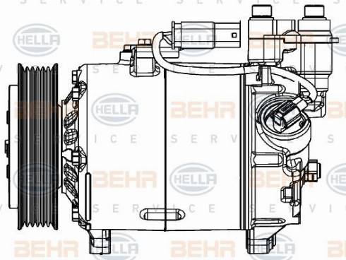 HELLA 8FK 351 007-251 - Compressor, air conditioning autospares.lv