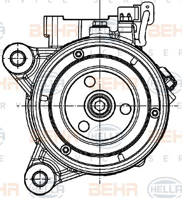 HELLA 8FK 351 007-251 - Compressor, air conditioning autospares.lv