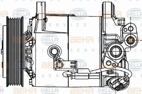 HELLA 8FK 351 007-251 - Compressor, air conditioning autospares.lv