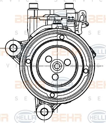 HELLA 8FK 351 007-231 - Compressor, air conditioning autospares.lv