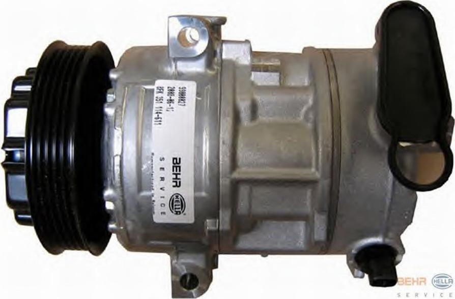 HELLA 8FK 351 114-611 - Compressor, air conditioning autospares.lv