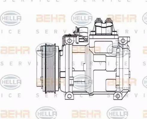 HELLA 8FK 351 110-131 - Compressor, air conditioning autospares.lv