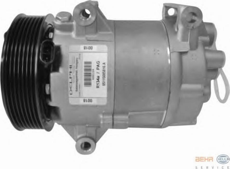 HELLA 8FK351135051 - Compressor, air conditioning autospares.lv