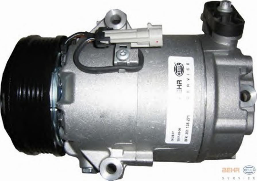 HELLA 8FK351135271 - Compressor, air conditioning autospares.lv