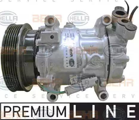 HELLA 8FK 351 316-421 - Compressor, air conditioning autospares.lv