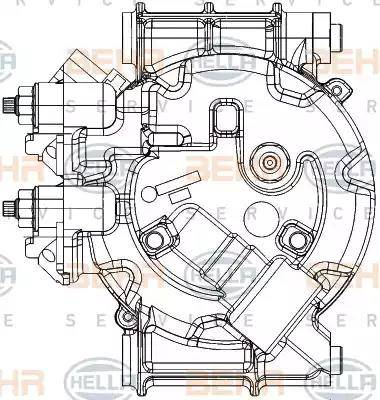 HELLA 8FK 351 334-441 - Compressor, air conditioning autospares.lv