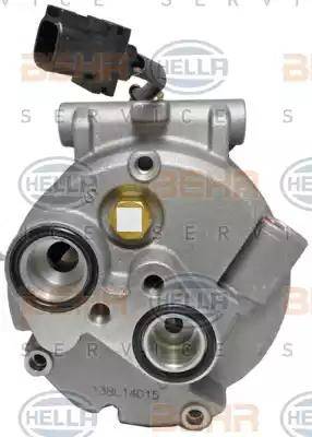 HELLA 8FK 351 334-551 - Compressor, air conditioning autospares.lv