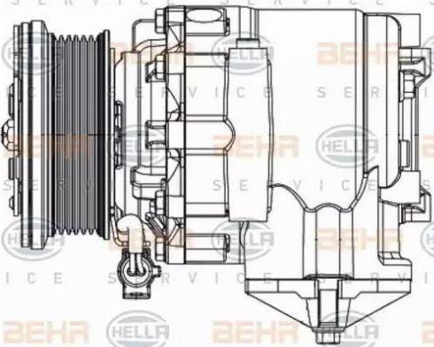 HELLA 8FK 351 334-331 - Compressor, air conditioning autospares.lv