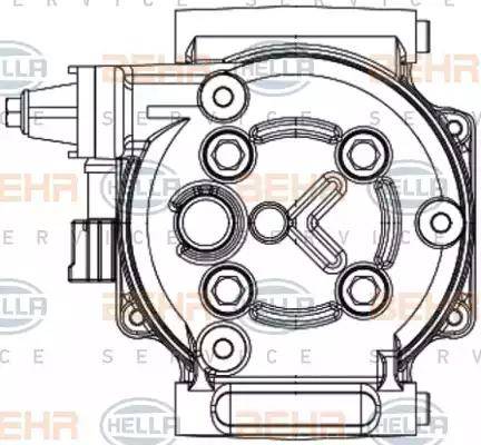 HELLA 8FK 351 334-331 - Compressor, air conditioning autospares.lv