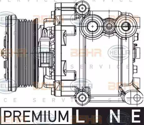 HELLA 8FK 351 334-331 - Compressor, air conditioning autospares.lv