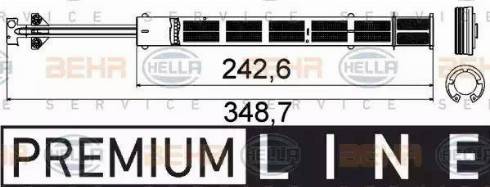 HELLA 8FT 351 192-561 - Dryer, air conditioning autospares.lv