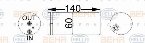 HELLA 8FT 351 192-714 - Dryer, air conditioning autospares.lv