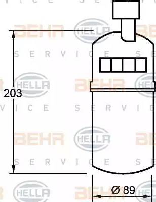 HELLA 8FT 351 335-041 - Dryer, air conditioning autospares.lv