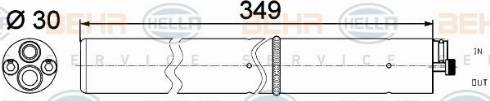 HELLA 8FT 351 200-154 - Dryer, air conditioning autospares.lv