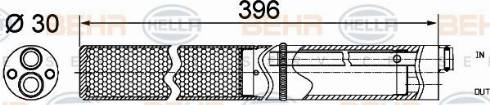 HELLA 8FT 351 200-164 - Dryer, air conditioning autospares.lv