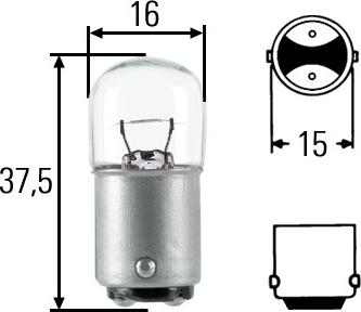 HELLA 8GA 002 071-371 - Bulb, licence plate light autospares.lv