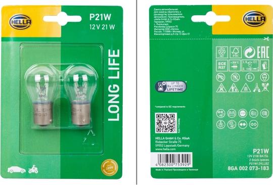 HELLA 8GA002073-183 - Bulb, indicator autospares.lv