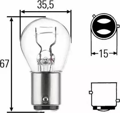 HELLA 8GD 004 772-151 - Bulb, instrument lighting autospares.lv