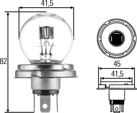 HELLA 8GD 002 088-071 - Bulb, headlight autospares.lv