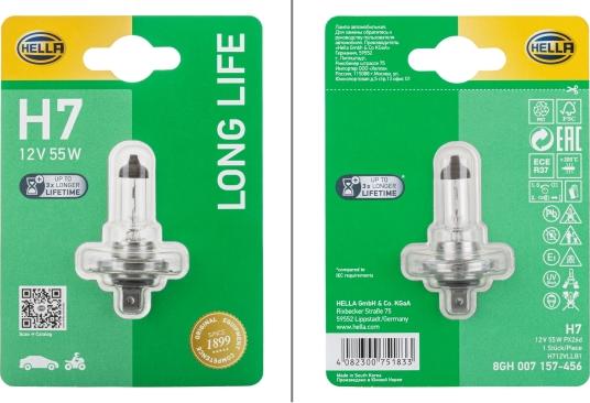 HELLA 8GH 007 157-456 - Bulb, spotlight autospares.lv