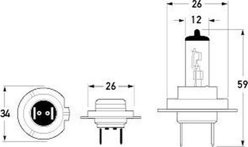 HELLA 8GH 007 157-124 - Bulb, headlight autospares.lv