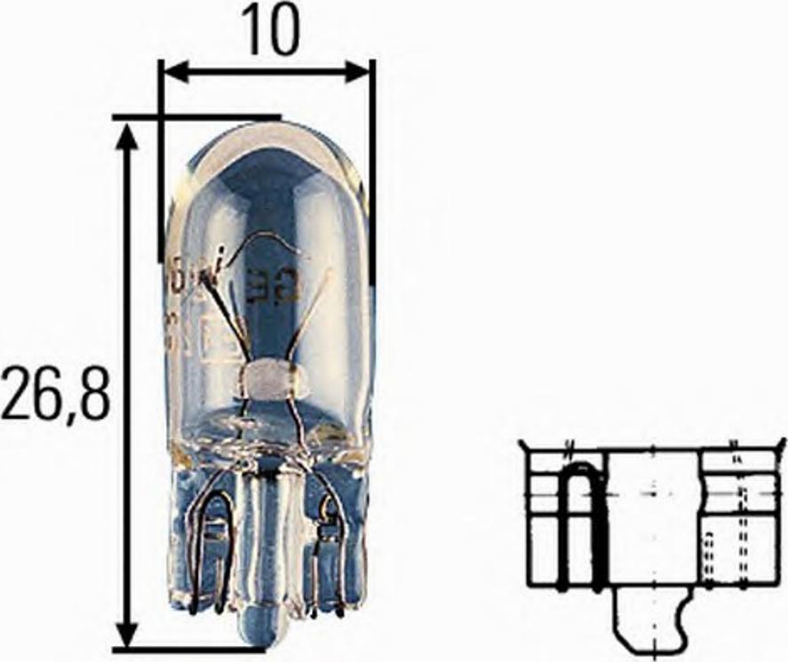 HELLA 8GP 003 594-128 - Bulb, indicator autospares.lv