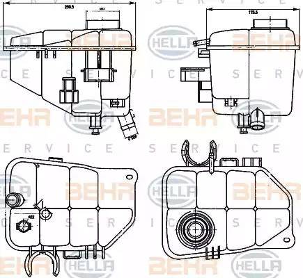 HELLA 8MA 376 755-221 - Expansion Tank, coolant autospares.lv